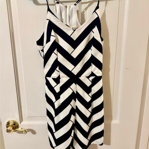 Impressions Navy Sleeveless Spaghetti Strap Sheath Jumpsuit for Cocktail